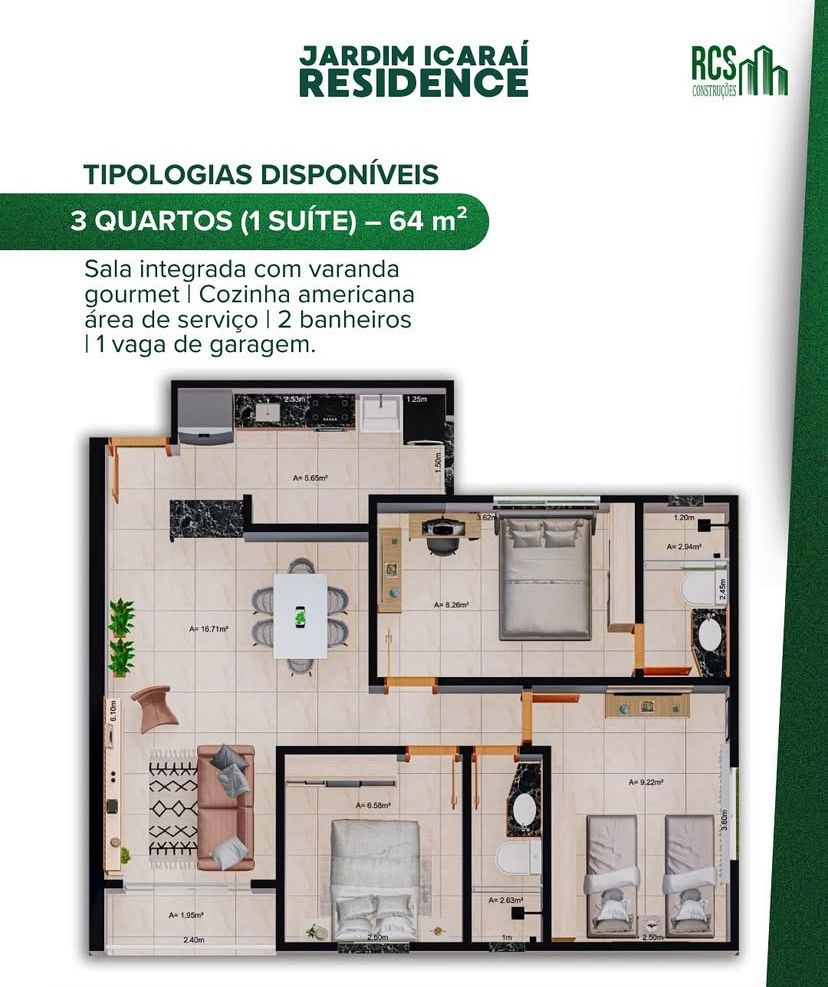 Unidades no Jardim Cara�