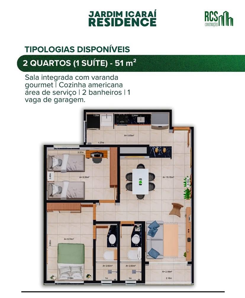 Unidades no Jardim Cara�